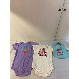 Baby infant girls bodysuit Auntie Aunt collection new